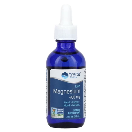 Trace Minerals ®, ионный магний, 400 мг, 59 мл (2 жидк. унции)