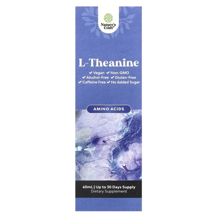 Nature's Craft, L-теанин, без спирта, 60 мл