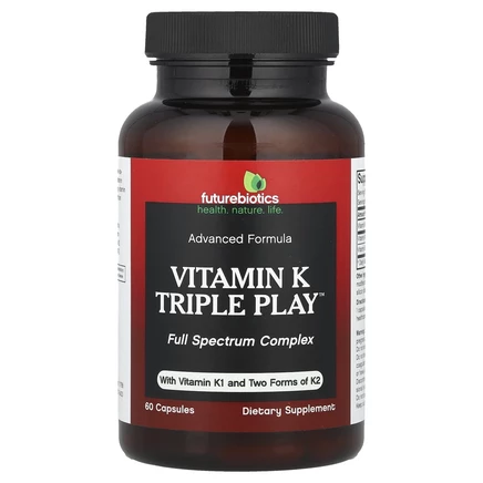 Futurebiotics, Triple Play, витамин К, 60 капсул