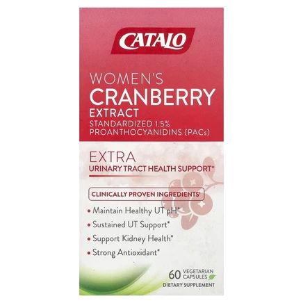 Catalo Naturals, Экстракт клюквы для женщин, 60 вегетарианских капсул