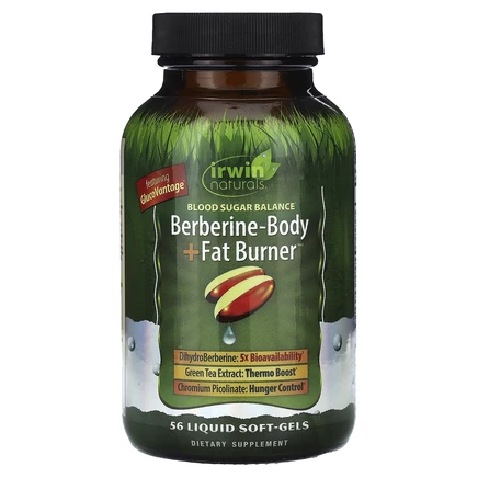 Берберин Irwin Naturals для контроля веса, 56 капсул