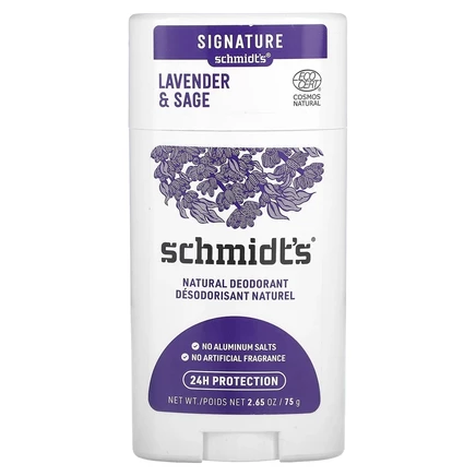 Schmidt's, Натуральный дезодорант, лаванда и шалфей, 75 г (2,65 унции)