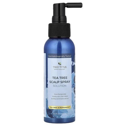 Tree To Tub, мгновенное успокаивающее средство для сухой кожи головы, чайное дерево и перечная мята, 100 мл (3,4 жидк. унции)