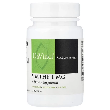 DaVinci Laboratories of Vermont, 5-МТГФ, 1 мг, 60 капсул