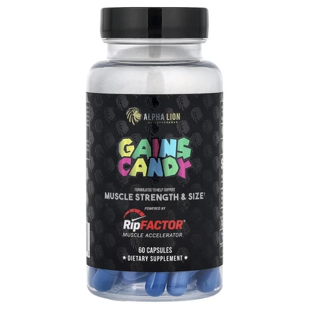 ALPHA LION, Gains Candy, RipFactor, 60 капсул