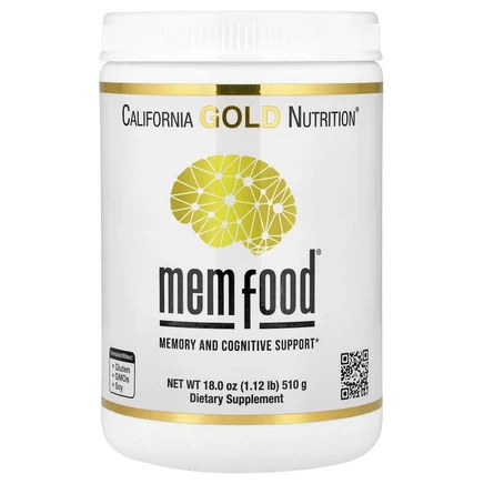California Gold Nutrition, MEM Food, для поддержки памяти и когнитивных функций, 510 г (1,12 фунта)