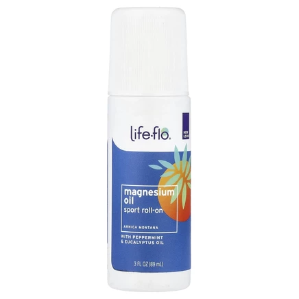 Life-flo, Магниевое масло, шарики для спорта, арника монтана, 89 мл (3 жидк. Унции)