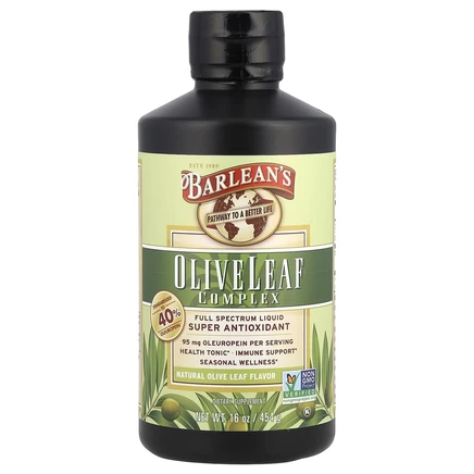 Barlean's, Комплекс из оливковых листьев, натуральный ароматизатор оливковых листьев, 454 г (16 унций)