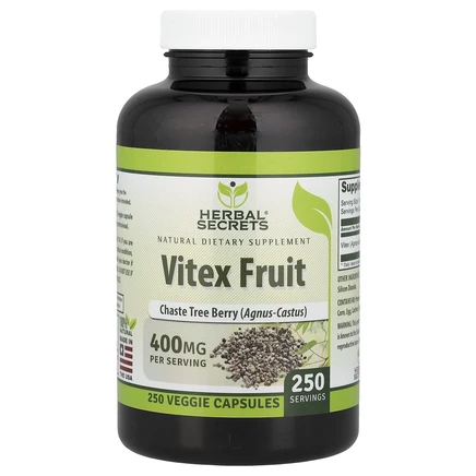 Herbal Secrets, Vitex Fruit, 400 мг, 250 растительных капсул
