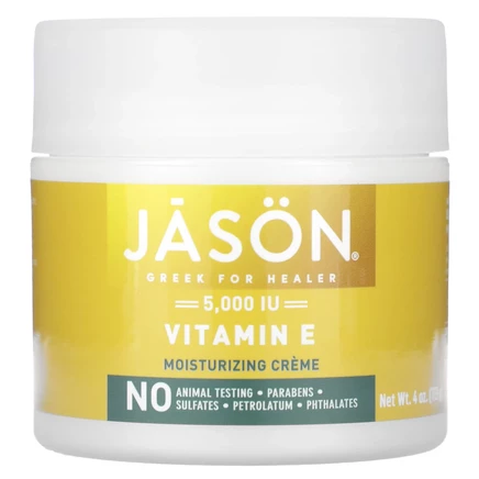 Jason Natural, омолаживающий увлажняющий крем с витамином E, 5000 МЕ, 113 г (4 унции)