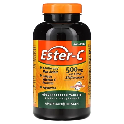 American Health, Ester-C с цитрусовыми биофлавоноидами, 500 мг, 450 вегетарианских таблеток
