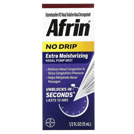 Спрей для носа Afrin No Drip, увлажняющий, 15 мл