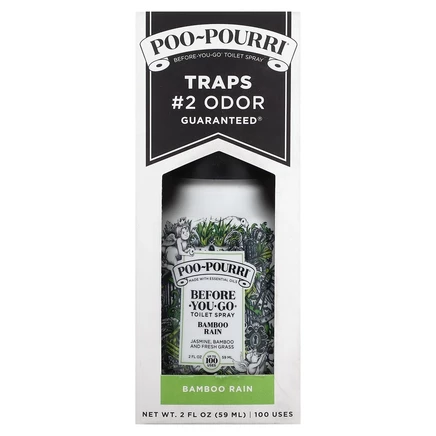 Poo-Pourri, Before-You-Go, спрей-освежитель для туалета, «бамбуковый дождик», 59 мл (2 унции)