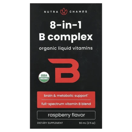 NutraChamps, B Complex, малина, 60 мл (2 жидк. Унции)