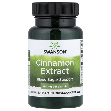 Swanson, Экстракт корицы, 250 мг, 90 капсул