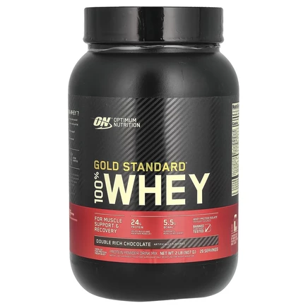Optimum Nutrition, Gold Standard 100% Whey, сыворотка с насыщенным шоколадным вкусом, 907 г (2 фунта)
