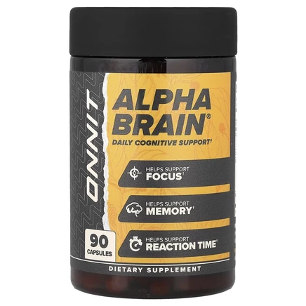 Onnit, Alpha Brain, 90 капсул
