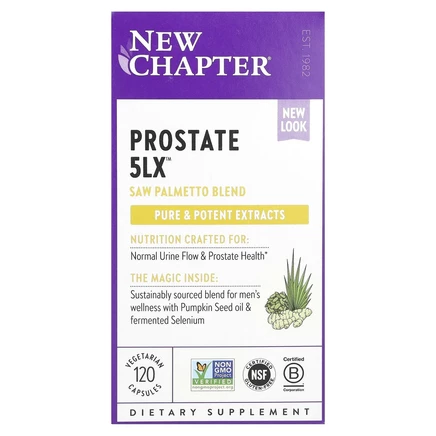 New Chapter, Prostate 5LX, 120 вегетарианских капсул