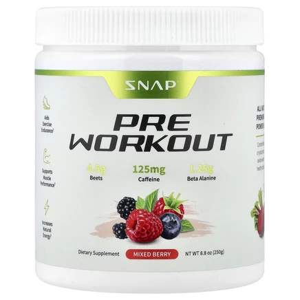 Snap Supplements, Оксид азота с органической свеклой перед тренировкой, 250 г (8,8 унции)