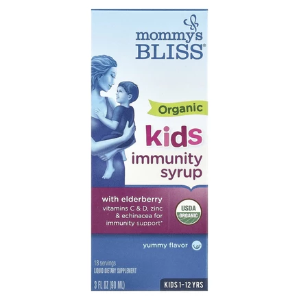 Mommy's Bliss, Органический сироп бузины + повышение иммунитета, 3 жидких унции (90 мл)