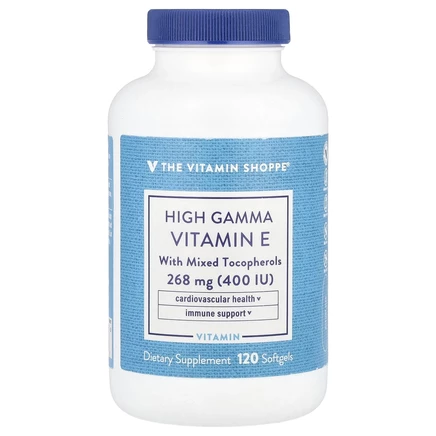 The Vitamin Shoppe, Витамин Е с высоким уровнем гамма и смешанными токоферолами, 120 мягких таблеток