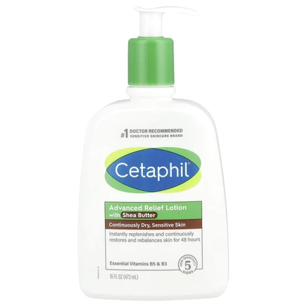 Cetaphil, Улучшенный рельефный лосьон с маслом ши, без отдушек, 473 мл (16 жидк. Унций)