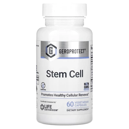 Life Extension, Geroprotect, Stem Cell, добавка для поддержания здоровья стволовых клеток, 60 вегетарианских капсул