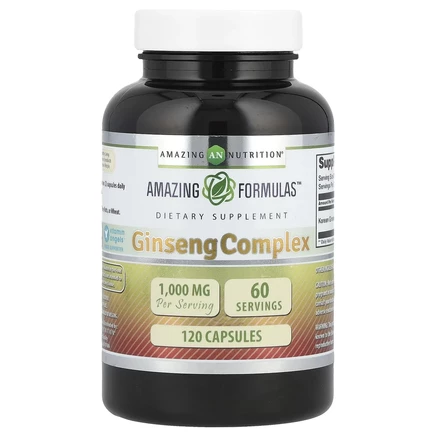 Amazing Nutrition, Комплекс женьшеня, 1000 мг, 120 капсул (500 мг в каждой капсуле)