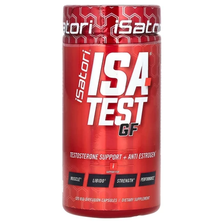 Isatori, ISA-Test GF, поддержка уровня тестостерона и антиэстрогенное действие, 120 капсул для биодиффузии