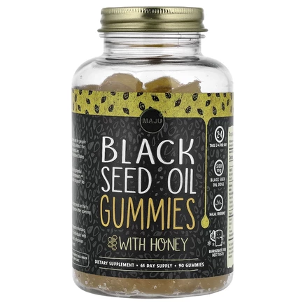Maju Superfoods, Первые в мире жевательные таблетки с маслом черного тмина, 45 жевательных таблеток