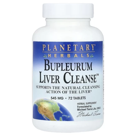 Planetary Herbals, Bupleurum Liver Cleanse ™, 545 мг, 72 таблетки