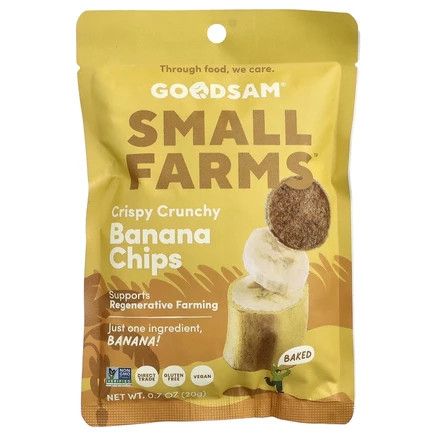 GoodSam PBC, Crystal Farms™, хрустящие чипсы, со вкусом банана, 20 г (0,7 унции)