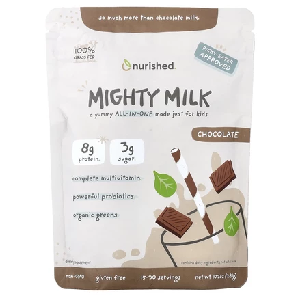 Nurished, Mighty Milk, шоколад, 288 г (10,2 унции)