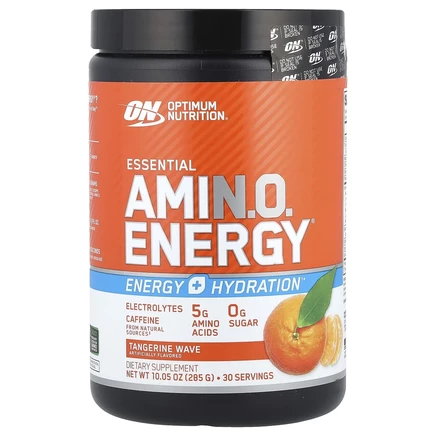 Optimum Nutrition, ESSENTIAL AMIN.O. ENERGY + ELECTROLYTES, Tangerine Wave, 285 г (10,05 унции)