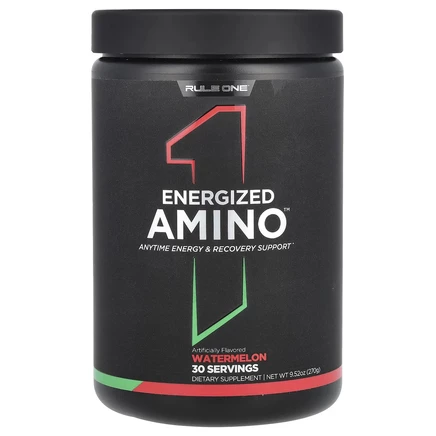 Rule One Proteins, Energized Amino, аминокислоты, со вкусом арбуза, 270 г (9,52 унции)
