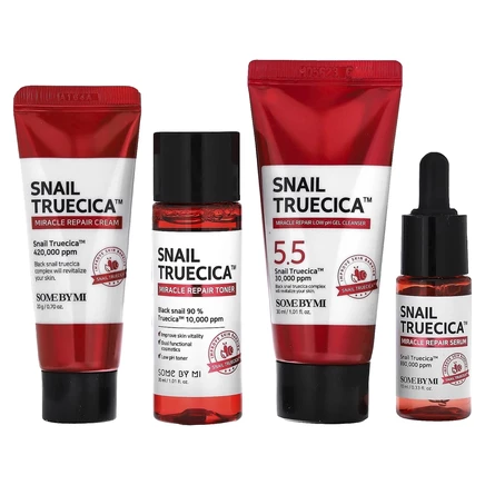 SOME BY MI, Snail Truecica, стартовый набор для чудесного восстановления, набор из 4 продуктов