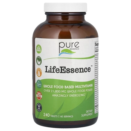Pure Essence, LifeEssence, мультивитамины из цельных продуктов, 240 таблеток