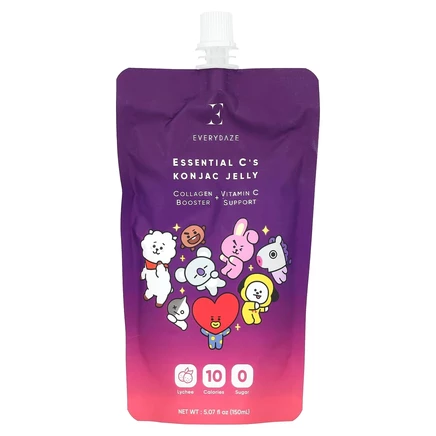Everydaze, Essential C's Konjac Jelly, личи, 150 мл (5,07 жидк. Унции)