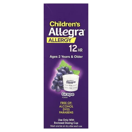 Allegra, Children's Allergy, 12 HR, для детей от 2 лет, со вкусом винограда, 240 мл (8 жидк. унций)