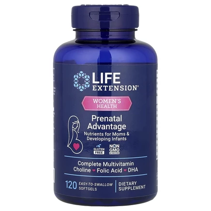 Life Extension, Prenatal Advantage, 120 легко проглатываемых капсул