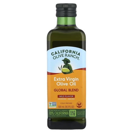 California Olive Ranch, нерафинированное оливковое масло высшего качества, смесь Global Blend, нежирный вкус, 500 мл (16,9 жидк. унции)