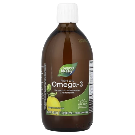 Nature's Way, NutraSea, омега-3, пикантный лимонный вкус, 500 мл (16,9 жидких унций)