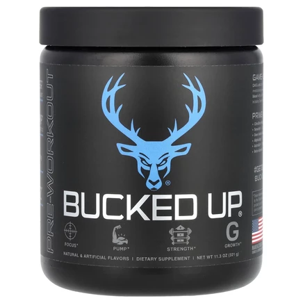 Bucked Up, Перед тренировкой, Blue Raz, 321 г (11,3 унции)
