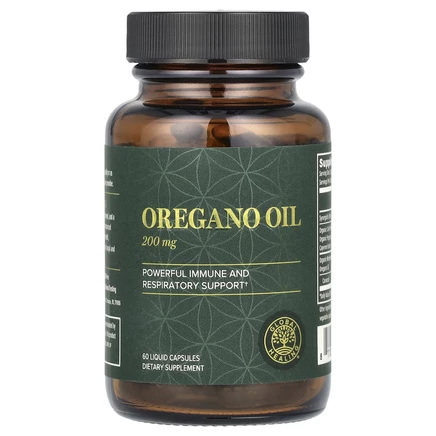 Global Healing, масло орегано, 200 мг, 60 капсул с жидкостью (100 мг в 1 капсуле)