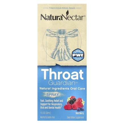 NaturaNectar, Throat Guardian, спрей, «ягодная смесь», 1 мл (30 жидк. унций)