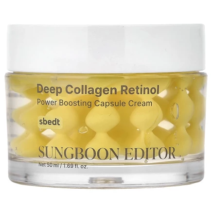 Sungboon Editor, Deep Collagen Retinol, крем с капсулами для повышения упругости кожи, 50 мл (1,69 жидк. унции)