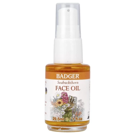 Badger, Face Care, масло для лица из облепихи, для нормальной / сухой кожи, 29,5 мл (1 жидк. Унция)