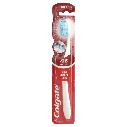 Colgate, 360 Optic White, мягкая, 1 зубная щетка