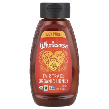 Wholesome Sweeteners, органический мед со знаком справедливой торговли, 454 г (16 унций)
