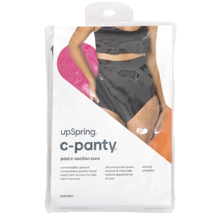 UpSpring, C-Panty, после кесарева сечения, Small / Medium, черные, 1 шт.